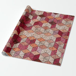Papier Cadeau Motif brodé sans soudure. Bohème.