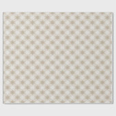 Papier Cadeau Motif Brown brillant Tan Winter White Snowflake (Plat)