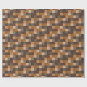 Papier Cadeau Motif Brown de Pixelated (Plat)