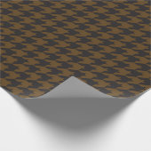 Papier Cadeau Motif Brown de textile de pied-de-poule (Coin)