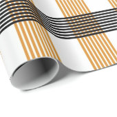 Papier Cadeau Motif Brown de vérification du service (Coin rond)