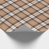 Papier Cadeau Motif Brown d'écossais de plaid de tartan de beige (Coin)