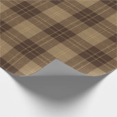 Papier Cadeau Motif Brown écossais Tartan Plaid (Coin)
