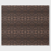 Papier Cadeau Motif Brown en cuir baroque Faux (Plat)