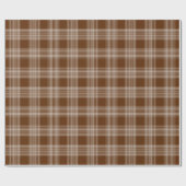 Papier Cadeau Motif Brown et blanc de tartan de plaid (Plat)