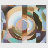 Papier Cadeau Motif Brown et bleu de rétro mod de Grapic de (Plat)