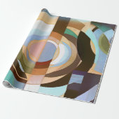 Papier Cadeau Motif Brown et bleu de rétro mod de Grapic de (Déroulé)