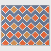 Papier Cadeau Motif Brown moderne Elegant Bleu Orange (Plat)