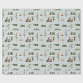 Papier Cadeau Motif Cabine de couleur d'eau (Plat)