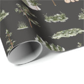 Papier Cadeau Motif Cabine de couleur d'eau (Coin rond)