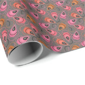 Papier Cadeau Motif cachemire. (Coin rond)