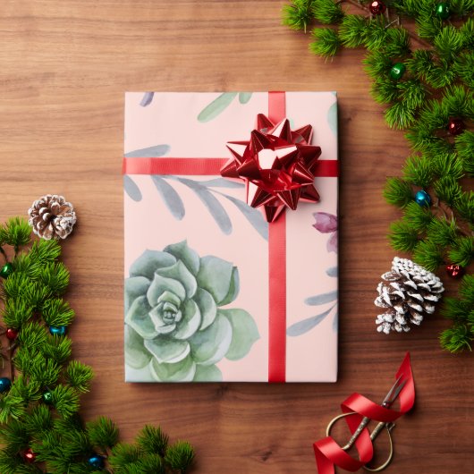 Papier Cadeau Motif Cactus 8 (Cadeau de vacances)