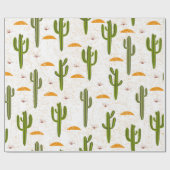 Papier Cadeau Motif, cactus, texture de sable, st mexicain (Plat)