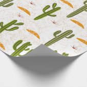 Papier Cadeau Motif, cactus, texture de sable, st mexicain (Coin)