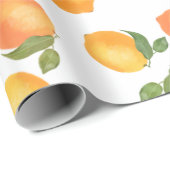 Papier Cadeau motif cadeau Sukkot enveloppant le citron (Coin rond)