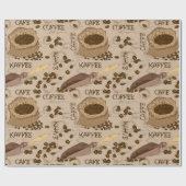 Papier Cadeau Motif café (Plat)