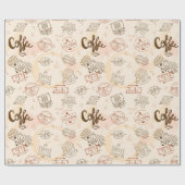 Papier Cadeau Motif café (Plat)