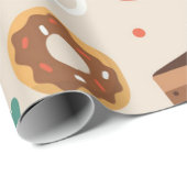 Papier Cadeau Motif café (Coin rond)