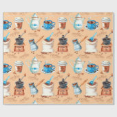 Papier Cadeau Motif café (Plat)