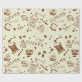 Papier Cadeau Motif café (Plat)