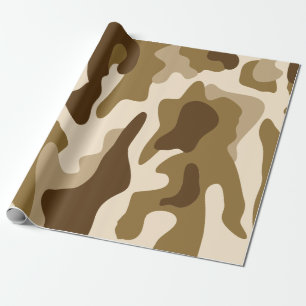 Papier Cadeau Motif camouflage beige