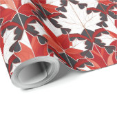 Papier Cadeau Motif canadien créatif de feuille d'érable ID1072 (Coin rond)