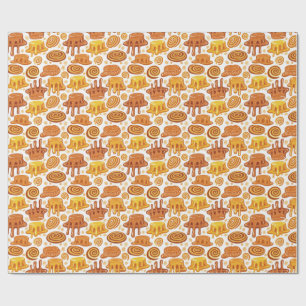 Papier Cadeau motif caramel