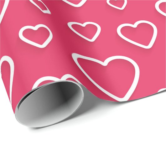 Papier Cadeau Motif cardiaque (Coin rond)