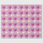 Papier Cadeau Motif cardiaque (Plat)