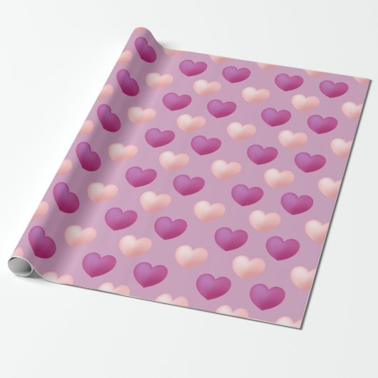 Papier Cadeau Motif cardiaque (Déroulé)