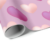 Papier Cadeau Motif cardiaque (Coin rond)