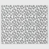 Papier Cadeau Motif cardiaque de peinture AVC (Plat)