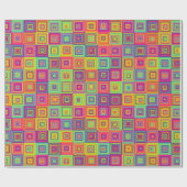 Papier Cadeau Motif Carré (Plat)
