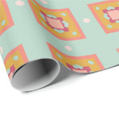 Papier Cadeau Motif carré Abstrait (Coin rond)