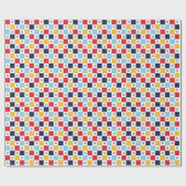 Papier Cadeau Motif Carré coloré des yeux grecs (Plat)
