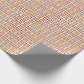 Papier Cadeau Motif carré moderne géométrique rouge ambre (Coin)