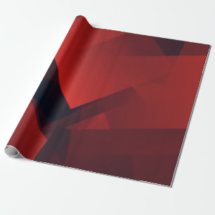 Papier Cadeau Motif carré rouge foncé et noir