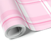 Papier Cadeau Motif carreau rose (Coin rond)