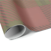 Papier Cadeau Motif carreau rouge vert (Coin rond)