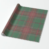 Papier Cadeau Motif carreau rouge vert (Déroulé)