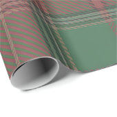 Papier Cadeau Motif carreau rouge vert (Coin rond)
