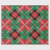 Papier Cadeau Motif carreau rouge vert (Plat)