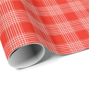 Papier Cadeau Motif carreau rouge vif