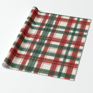 Papier Cadeau Motif carreau tartan pour Noël et hiver