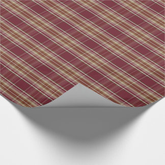 Papier Cadeau Motif carreaux de Noël traditionnel Bordeaux et ch