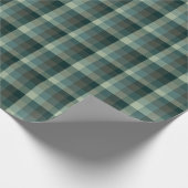 Papier Cadeau Motif carreaux gingham vert  (Coin)