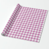 Papier Cadeau Motif carreaux rose mignon (Déroulé)