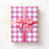 Papier Cadeau Motif carreaux rose mignon