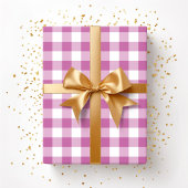 Papier Cadeau Motif carreaux rose mignon