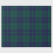 Papier Cadeau Motif carreaux tartan vert foncé classique (Plat)